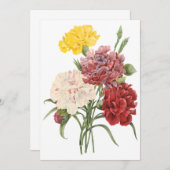 Carnaties Garden Flowers by Redoute Invitation (Voorkant / Achterkant)