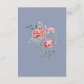 Carnation and Blue Enclosure Card Details Informatiekaartje (Achterkant)