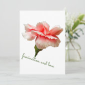 Carnation flower. Fascination and love. Kaart (Staand voorkant)