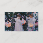 Carnation Lily Lily Rose John Singer Sargent Art Visitekaartje (Achterkant)