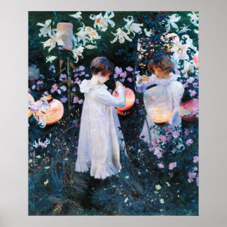 Carnation, Lily, Lily, Rose, Sargent Poster