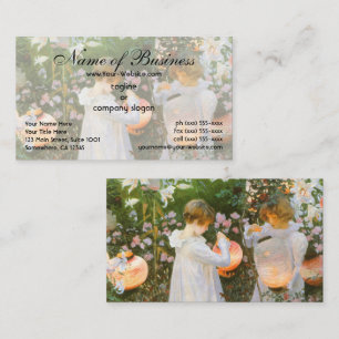 Carnation, Lily, Lily, Rose van John Singer Sargen Visitekaartje