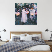 Carnation Lily Lily Rose van John Singer Sargent Canvas Afdruk (Insitu (Slaapkamer))