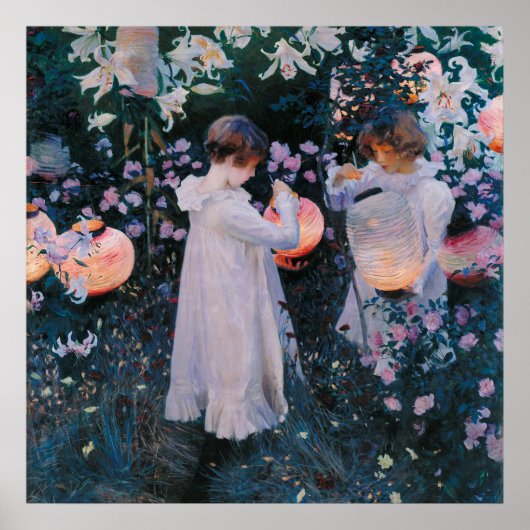 Carnation Lily Lily Rose van John Singer Sargent Poster (Voorkant)