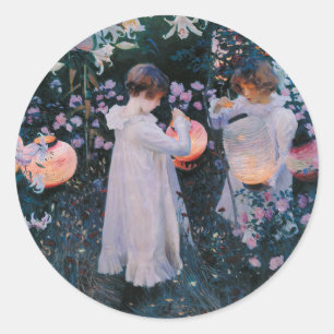 Carnation Lily Lily Rose van John Singer Sargent Ronde Sticker