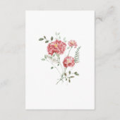 Carnations and Blue Enclosure Card Details Informatiekaartje (Achterkant)