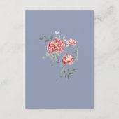Carnations and Blue Enclosure Card Details Informatiekaartje (Achterkant)