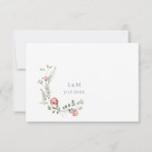 Carnations Wedding RSVP card Kaartje (Achterkant)
