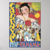  carnaval 1937 Panama Travel Poster (Voorkant)