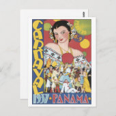  carnaval 1937 Panama Travel Poster Briefkaart (Voorkant / Achterkant)