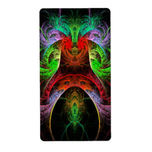 Carnaval Abstract Art Fractal Etiket