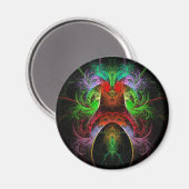 Carnaval Abstract art Round Magnet (Voorkant / Achterkant)