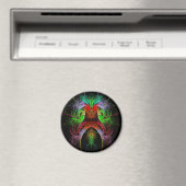 Carnaval Abstract art Round Magnet (Insitu (Vaatwasser))