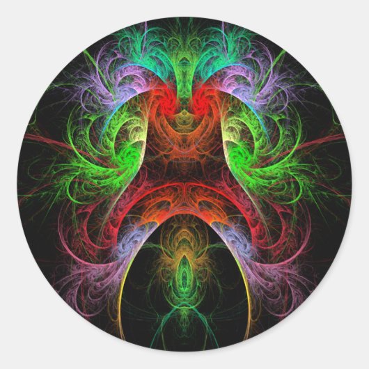 Carnaval Abstract art Round Sticker (Voorkant)