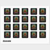 Carnaval Abstract art Square Sticker (Vel)