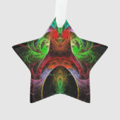Carnaval Abstracte Art AcrylStar Ornament (achterkant)