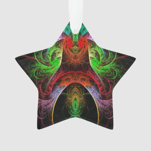 Carnaval Abstracte Art AcrylStar Ornament (voorkant)