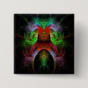 Carnaval Abstracte Art Button (vierkant)