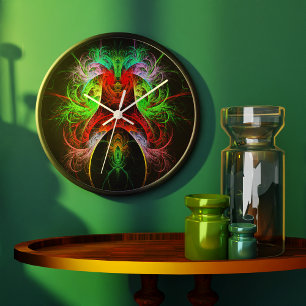 Carnaval Abstracte Art Round Grote Klok