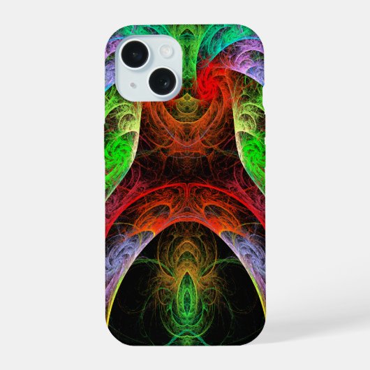 Carnaval Abstracte Kunst iPhone 15 Case (Achterkant)