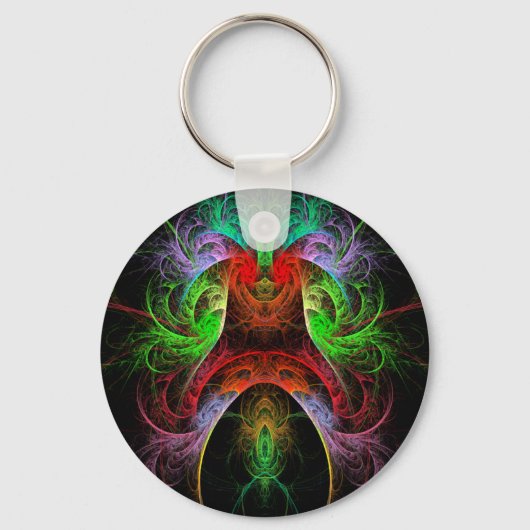 Carnaval Abstracte Kunst Sleutelhanger (Voorkant)