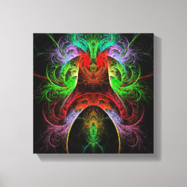 Carnaval Abstracte kunst zwart-wit Canvas Afdruk