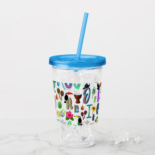 Carnaval Acryl Drinkbeker (Achterkant ijs)