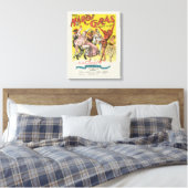 Carnaval Antieke Gele Poster Canvas Afdruk (Insitu (Slaapkamer))