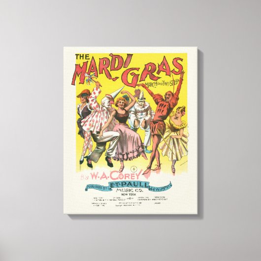 Carnaval Antieke Gele Poster Canvas Afdruk (Voorkant)
