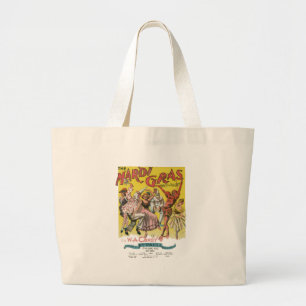 Carnaval Antieke Gele Poster Grote Tote Bag