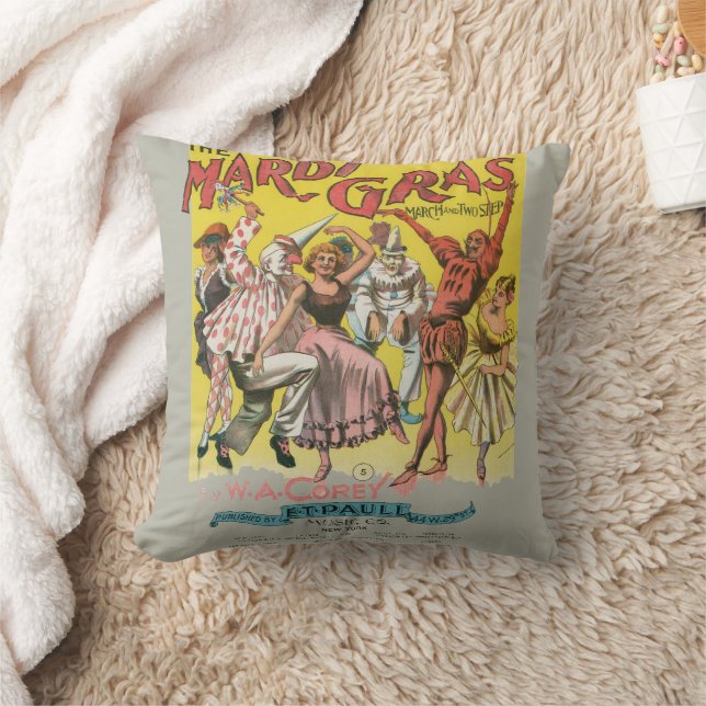 Carnaval Antieke Gele Poster Kussen (Deken)