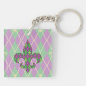 Carnaval Argyle Acryl Sleutelhanger (Achterkant)