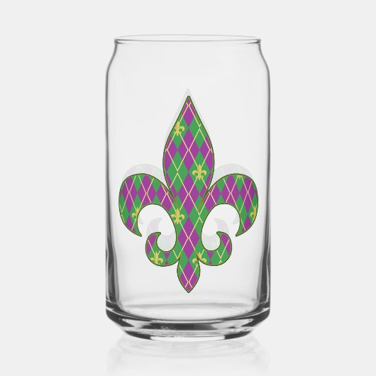 Carnaval Argyle Blikvorm Glas (Achterkant)