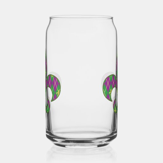 Carnaval Argyle Blikvorm Glas (Links)
