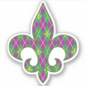 Carnaval Argyle Contour Sticker (Voorkant)