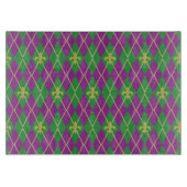 Carnaval Argyle glas snijplank (Voorkant)
