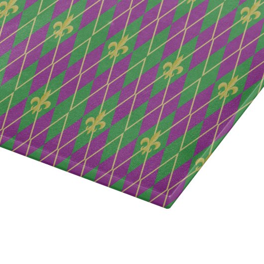 Carnaval Argyle glas snijplank (Hoek)