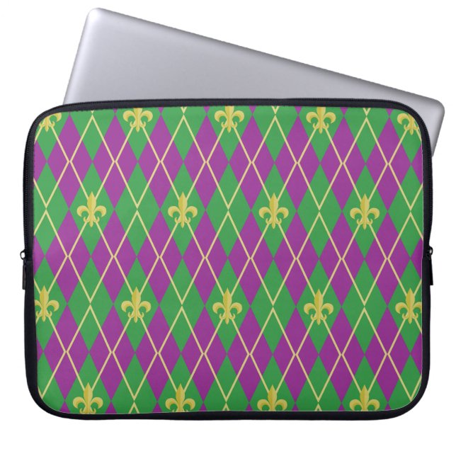 Carnaval Argyle laptophoes Laptop Sleeve (Voorkant)