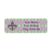 Carnaval Argyle retouradreslabel Etiket (Voorkant)