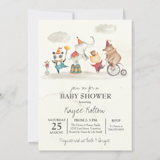 Carnaval Baby shower,  carnaval Kaart (Voorkant)