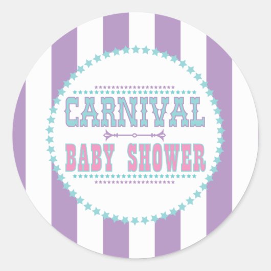 Carnaval Baby shower Stickers (Voorkant)