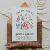 Carnaval Baby shower Uitnodiging | Circus Shower