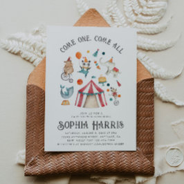 Carnaval Baby shower Uitnodiging | Circus Shower