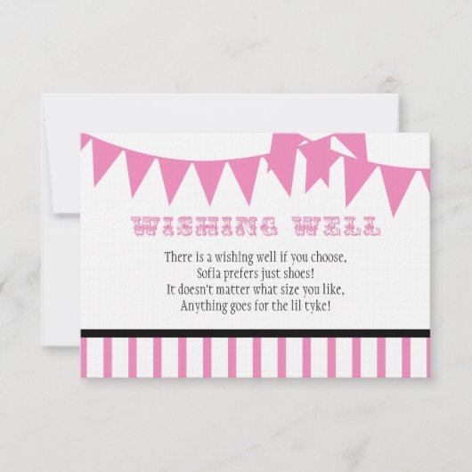 Carnaval Baby shower Wishing Well Card Kaart (Voorkant)