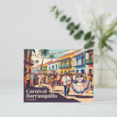 Carnaval Barranquilla Colombia Briefkaart (Staand voorkant)