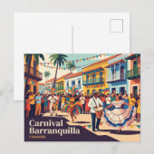 Carnaval Barranquilla Colombia Briefkaart (Voorkant / Achterkant)