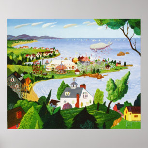 Carnaval bij de strand poster