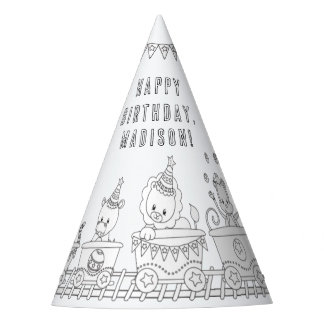 Carnaval Birthday Party - Color Your own Party Pet Feesthoedjes