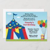 Carnaval Birthday Party Invitation Kaart (Voorkant / Achterkant)