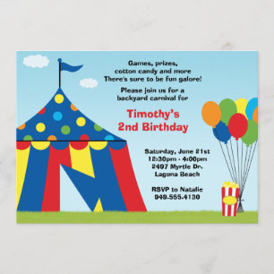 Carnaval Birthday Party Invitation Kaart